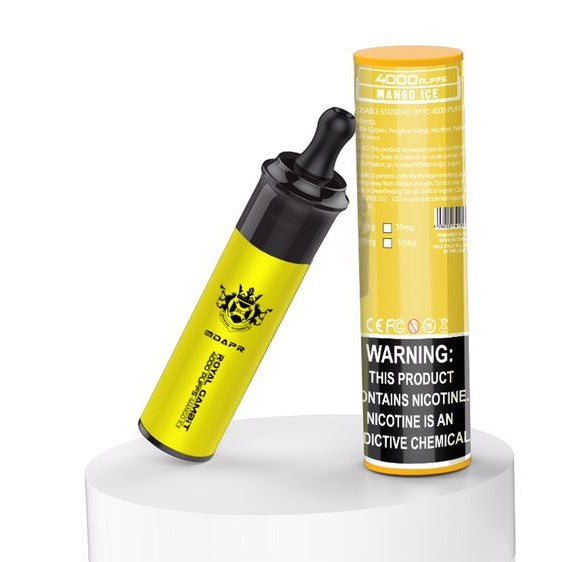 Royal Gambit Mango Ice disposable vape 4000 puffs with packaging