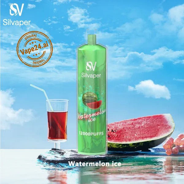 Silvaper Watermelon Ice 12000 puffs disposable vape with watermelon ice flavor