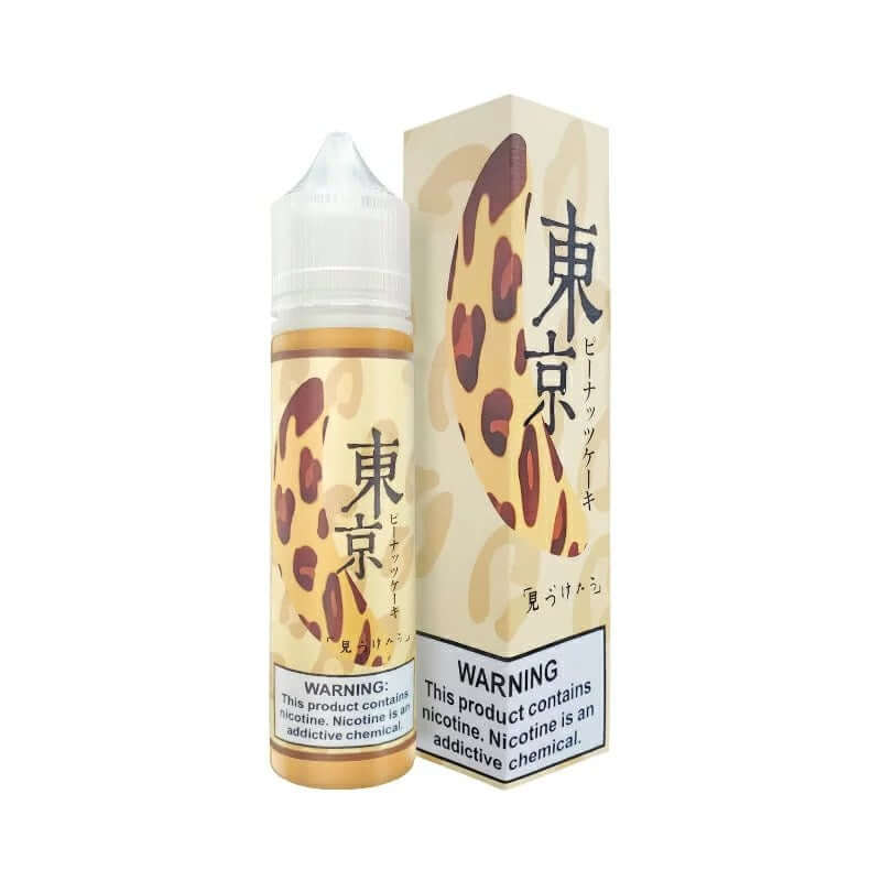 Tokyo peanut cake e-liquid 60ml bottle and box Japan vape juice