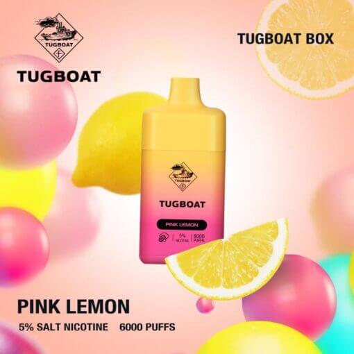 Tugboat Pink Lemon – 6000 puffs disposable vape with pink lemon flavor, 5% salt nicotine