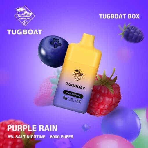 Tugboat Purple Rain – 6000 puffs disposable vape with purple rain flavor, 5% salt nicotine