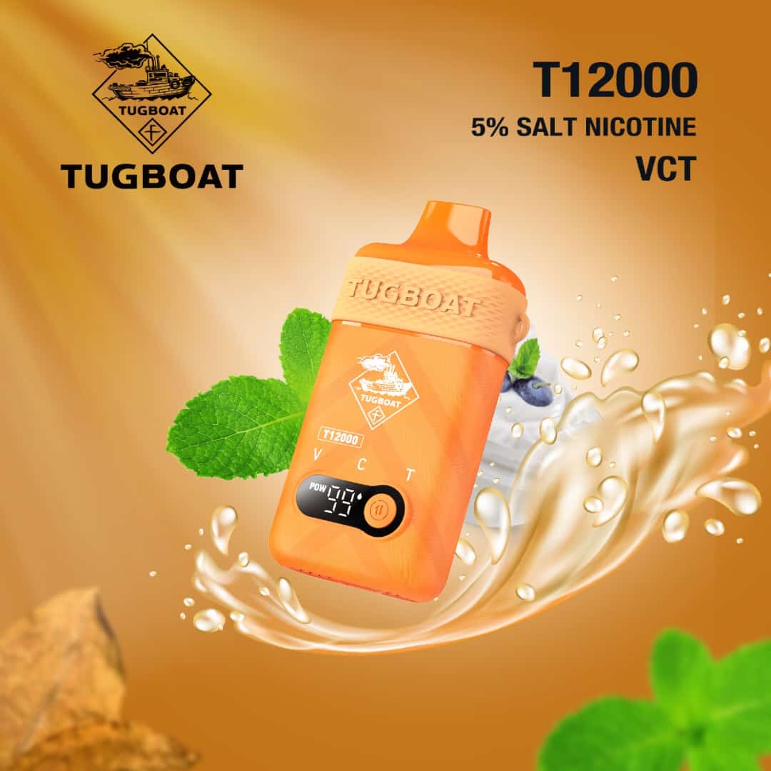 Tugboat T12000 VCT – 12000 puffs disposable vape with vanilla custard tobacco flavor