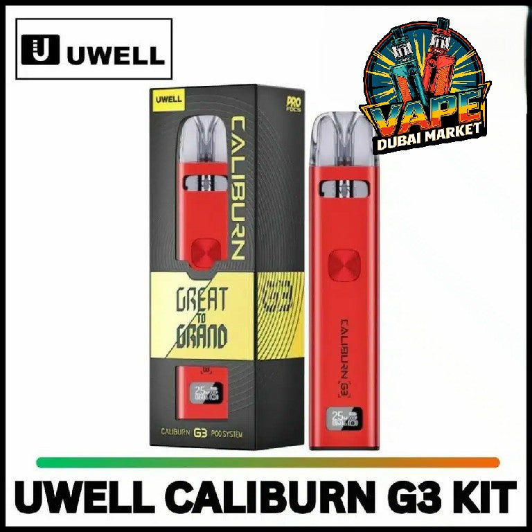 Uwell Caliburn G3 Pod System red color with packaging