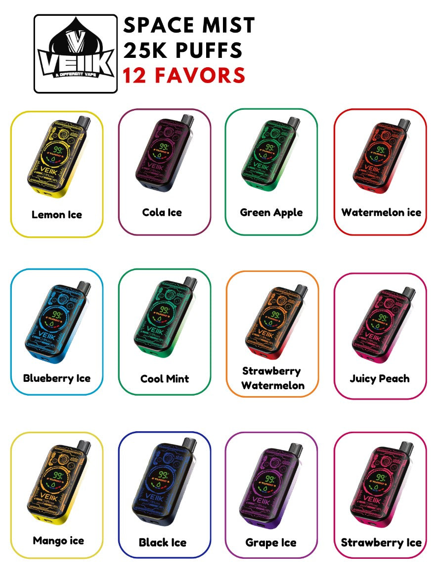 VEIIK Space Mist 25000 Puffs 12 Flavors Disposable Vape Dubai – All Flavor Options