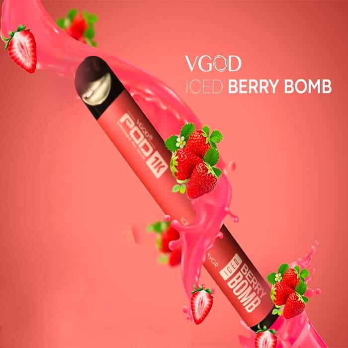 VGOD Pod 1K Iced Berry Bomb – disposable vape with iced berry bomb flavorflavors