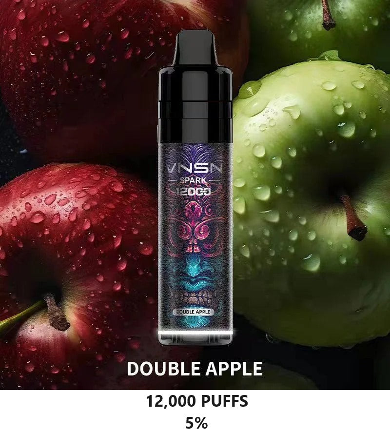 VNSN Spark Double Apple disposable vape 12000 puffs with double apple flavor 5% nicotine