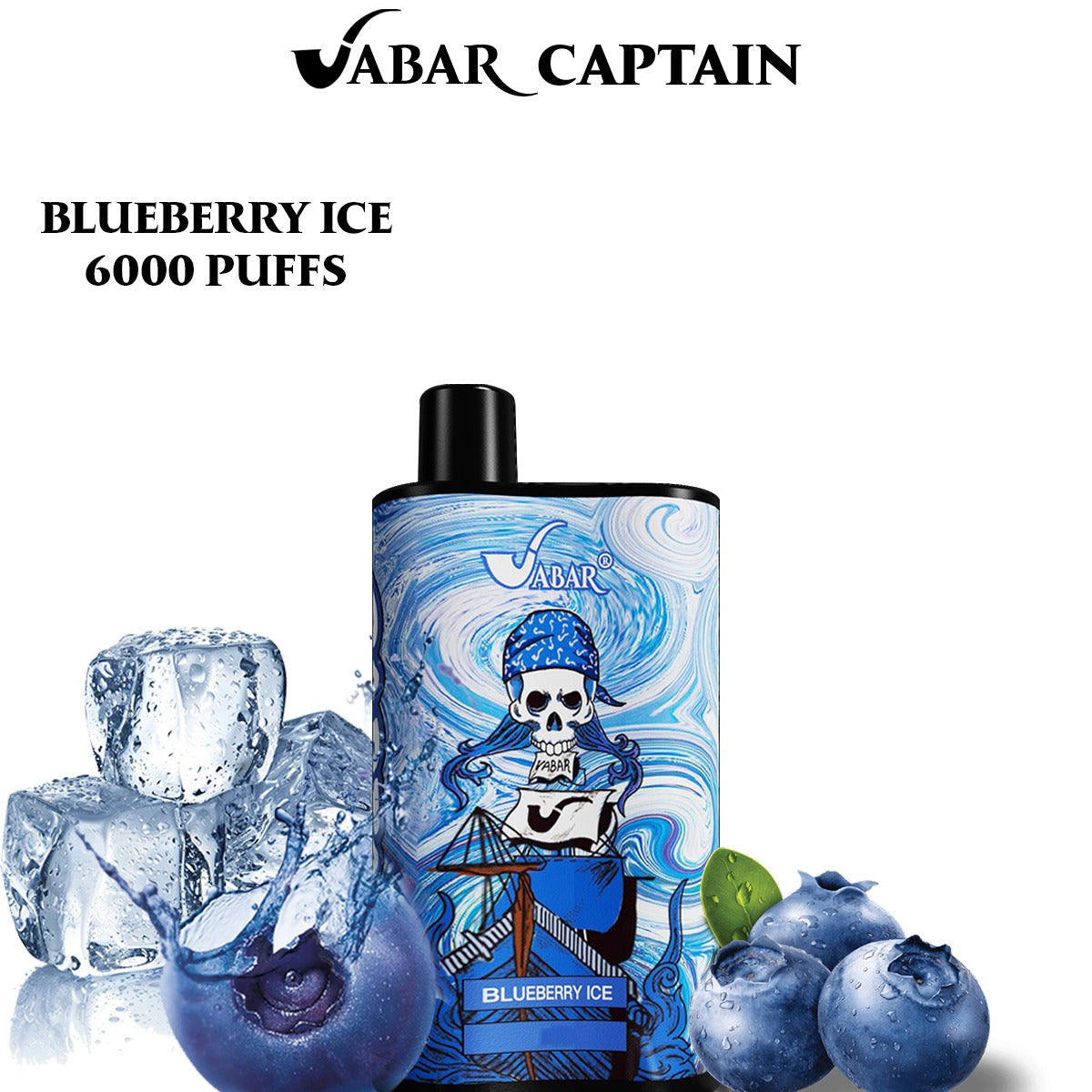 Vabar Captain Blueberry Ice – 6000 puffs disposable vape with blueberry ice flavor