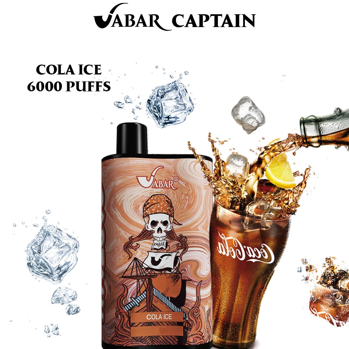 Vabar Captain Cola Ice – 6000 puffs disposable vape with cola ice flavor