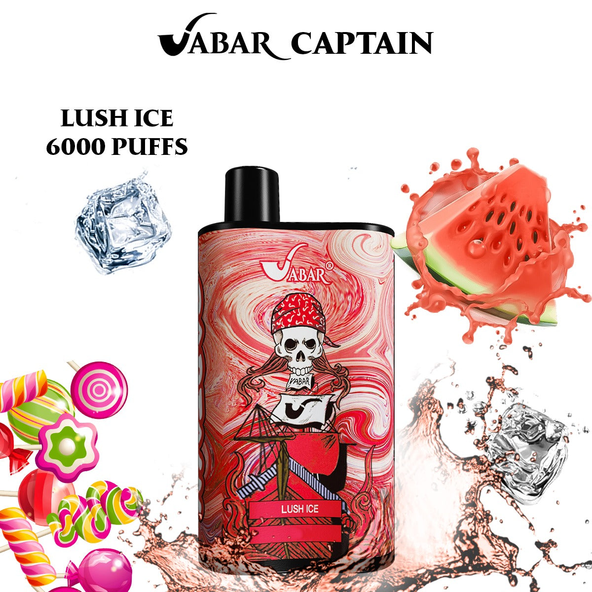 Vabar Captain Lush Ice – 6000 puffs disposable vape with lush ice and candy flavor