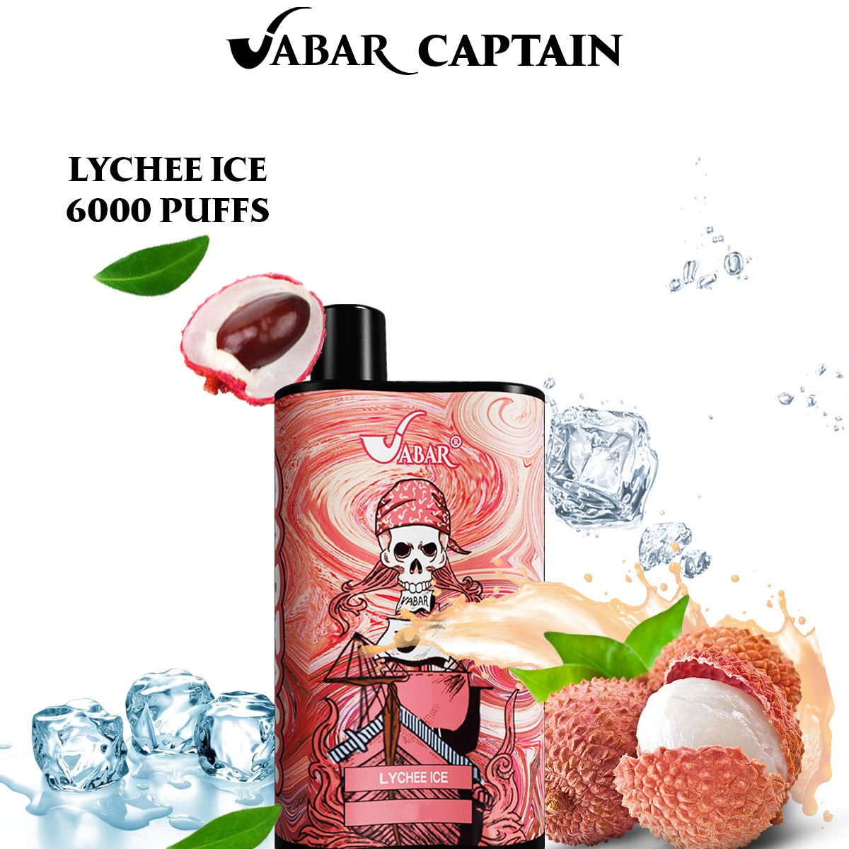 Vabar Captain Lychee Ice – 6000 puffs disposable vape with lychee ice flavor
