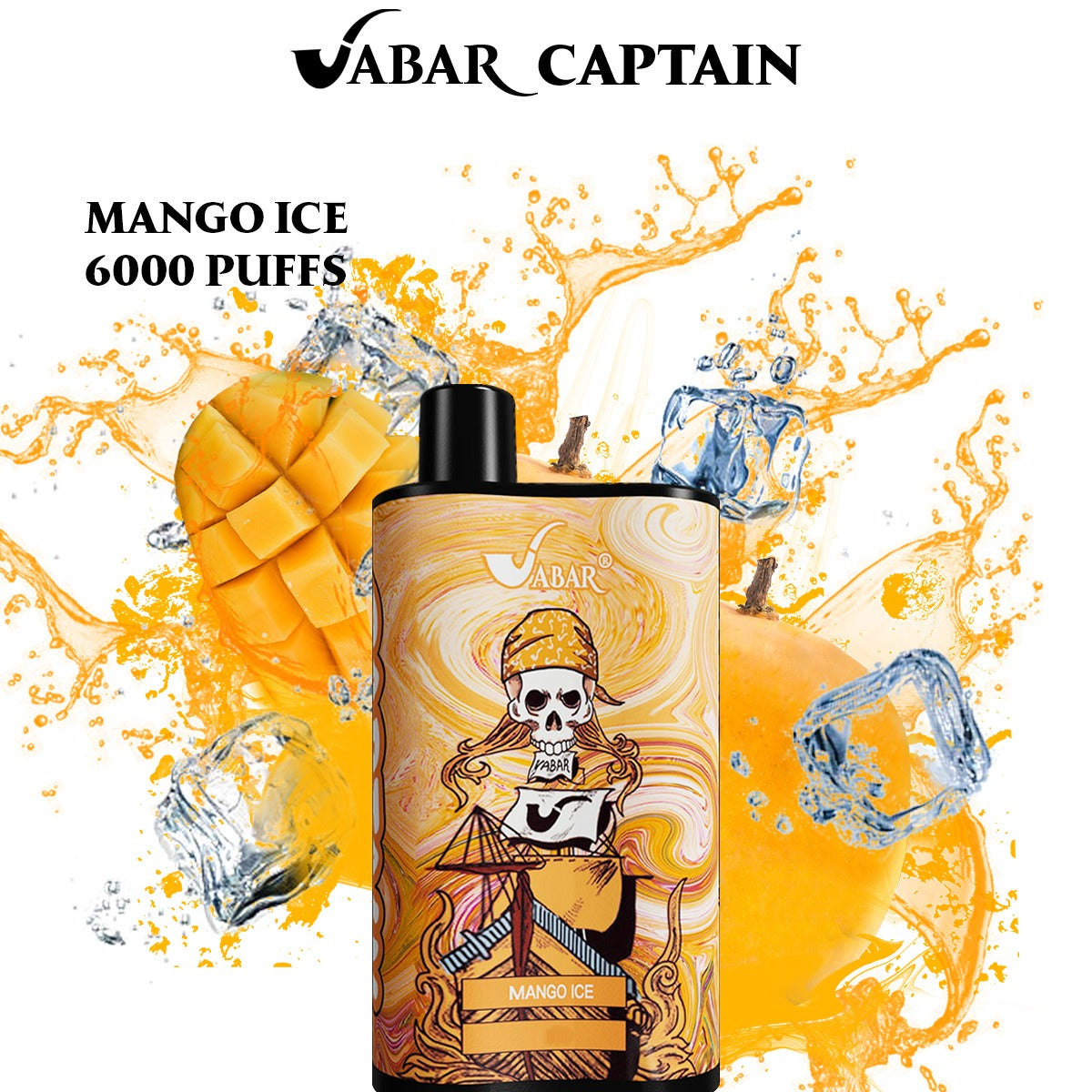Vabar Captain Mango Ice – 6000 puffs disposable vape with mango ice flavor