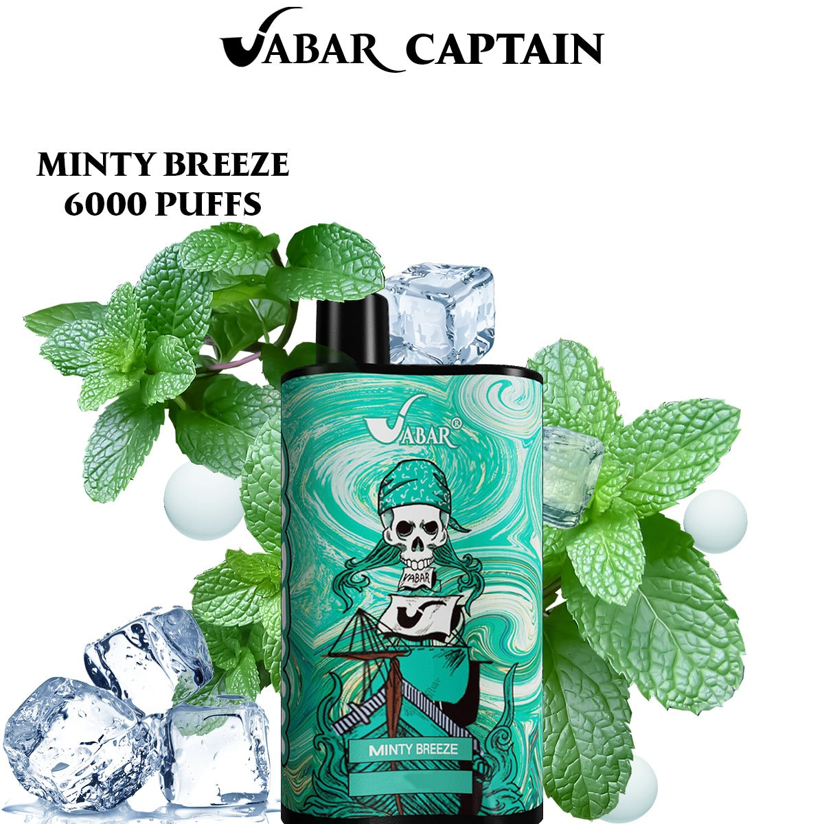 Vabar Captain Minty Breeze – 6000 puffs disposable vape with minty breeze flavor