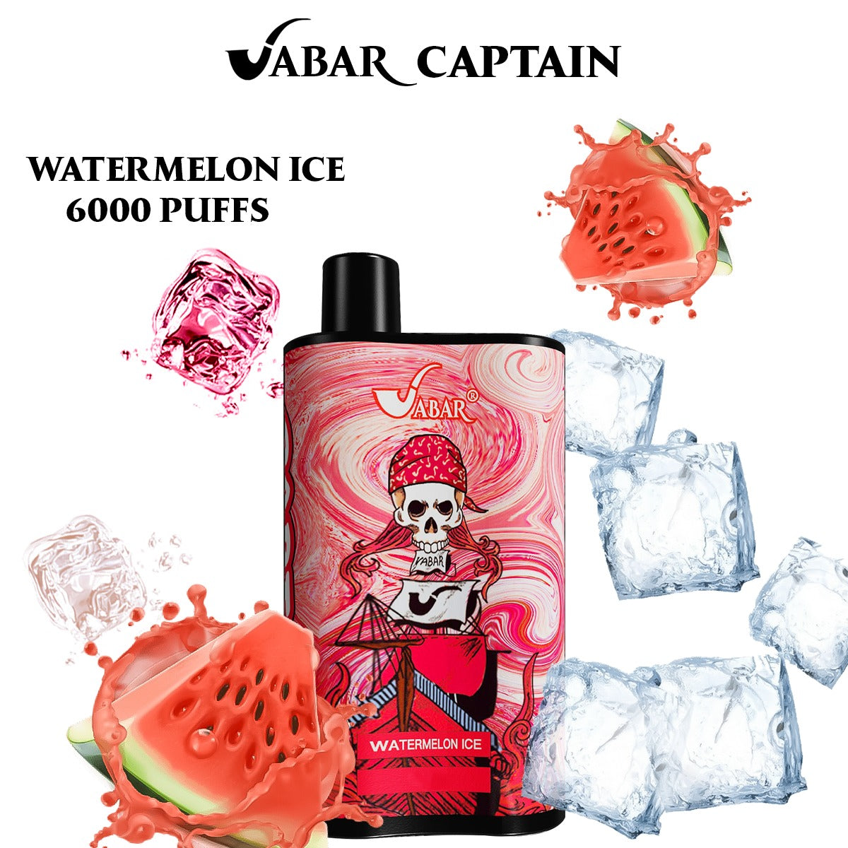 Vabar Captain Watermelon Ice – 6000 puffs disposable vape with watermelon ice flavor