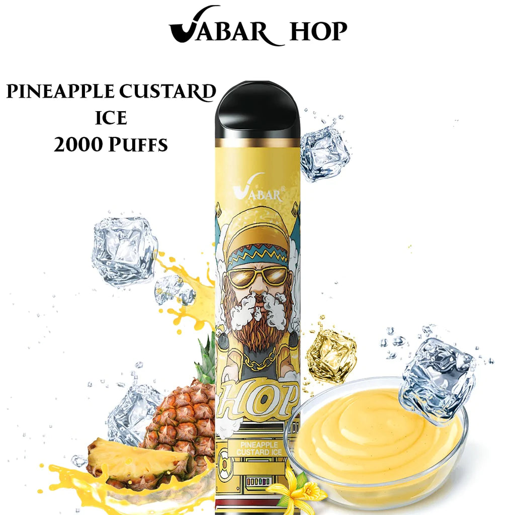 Vabar Hop Pineapple Custard Ice – 2000 puffs disposable vape with pineapple custard 2