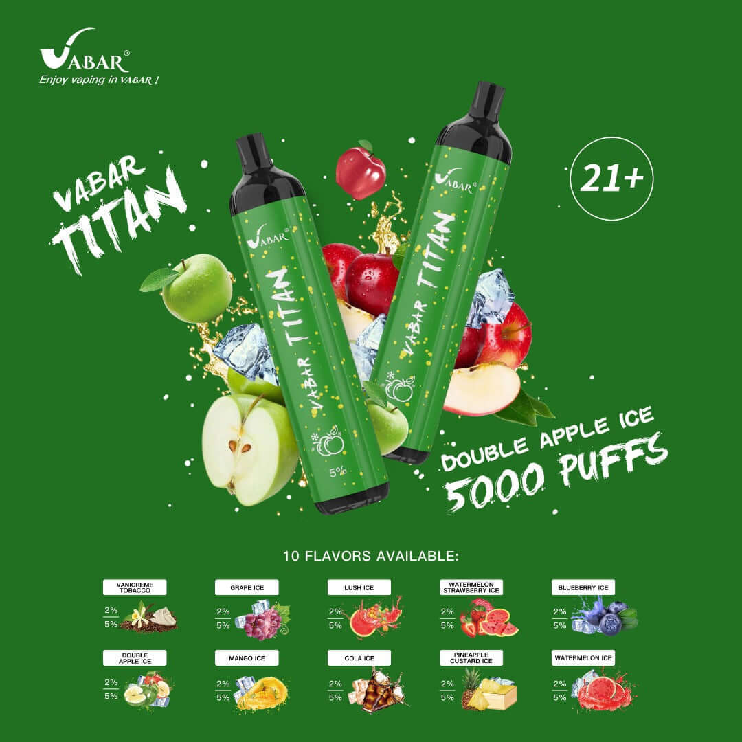 Vabar Titan Double Apple Ice Disposable Vape 5000 puffs