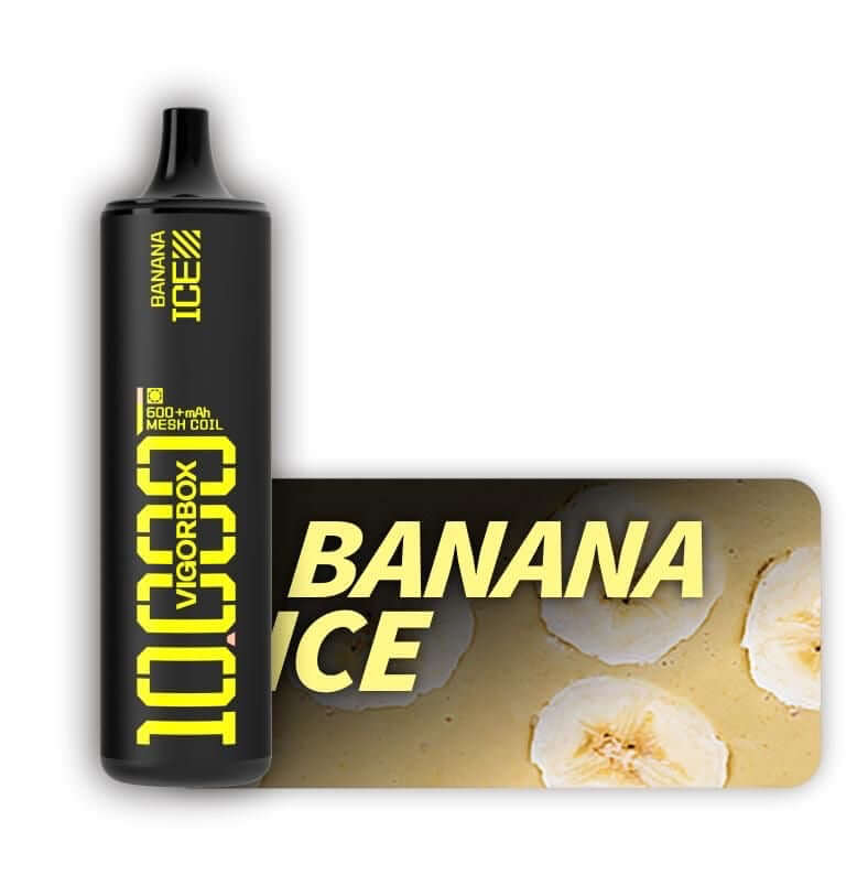 Vigorbox Banana Ice disposable vape 10000 puffs flavor