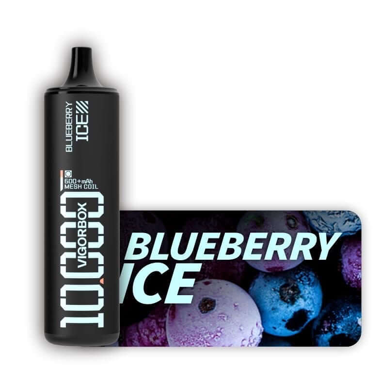 Vigorbox Blueberry Ice disposable vape 10000 puffs with blueberry ice flavor
