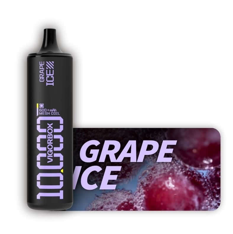 Vigorbox Grape Ice disposable vape 10000 puffs with grape ice flavor