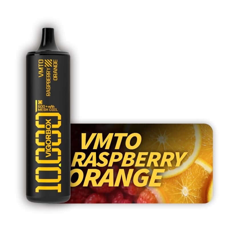 Vigorbox VMTO Raspberry Orange disposable vape 10000 puffs flavor