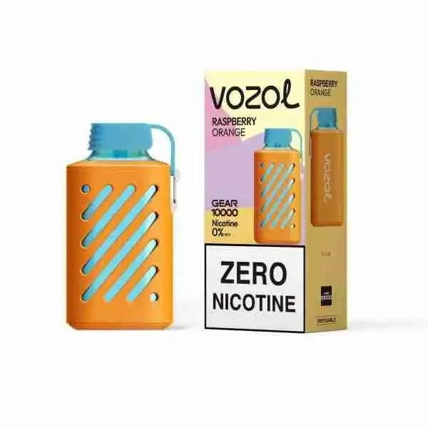 Vozol Gear 10000 Puffs Raspberry Orange disposable vape zero nicotine with box