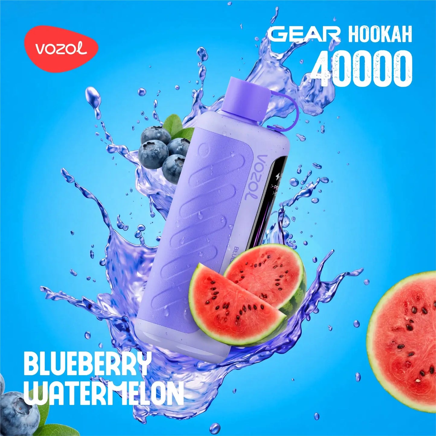 Vozol Gear Hookah Blueberry Watermelon 40000 puffs disposable vape with Watermelon flavours