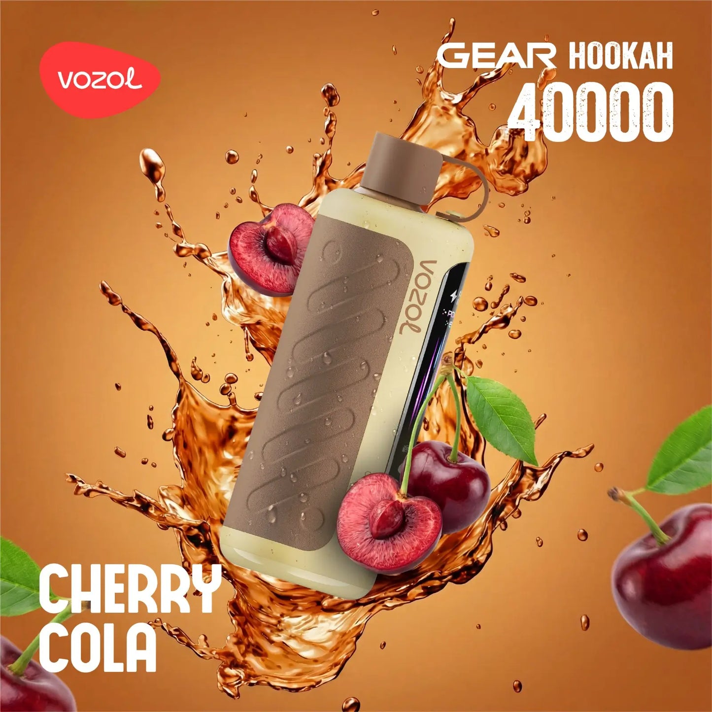 Vozol Gear Hookah Cherry Cola 40000 puffs disposable vape with Cherry flavours