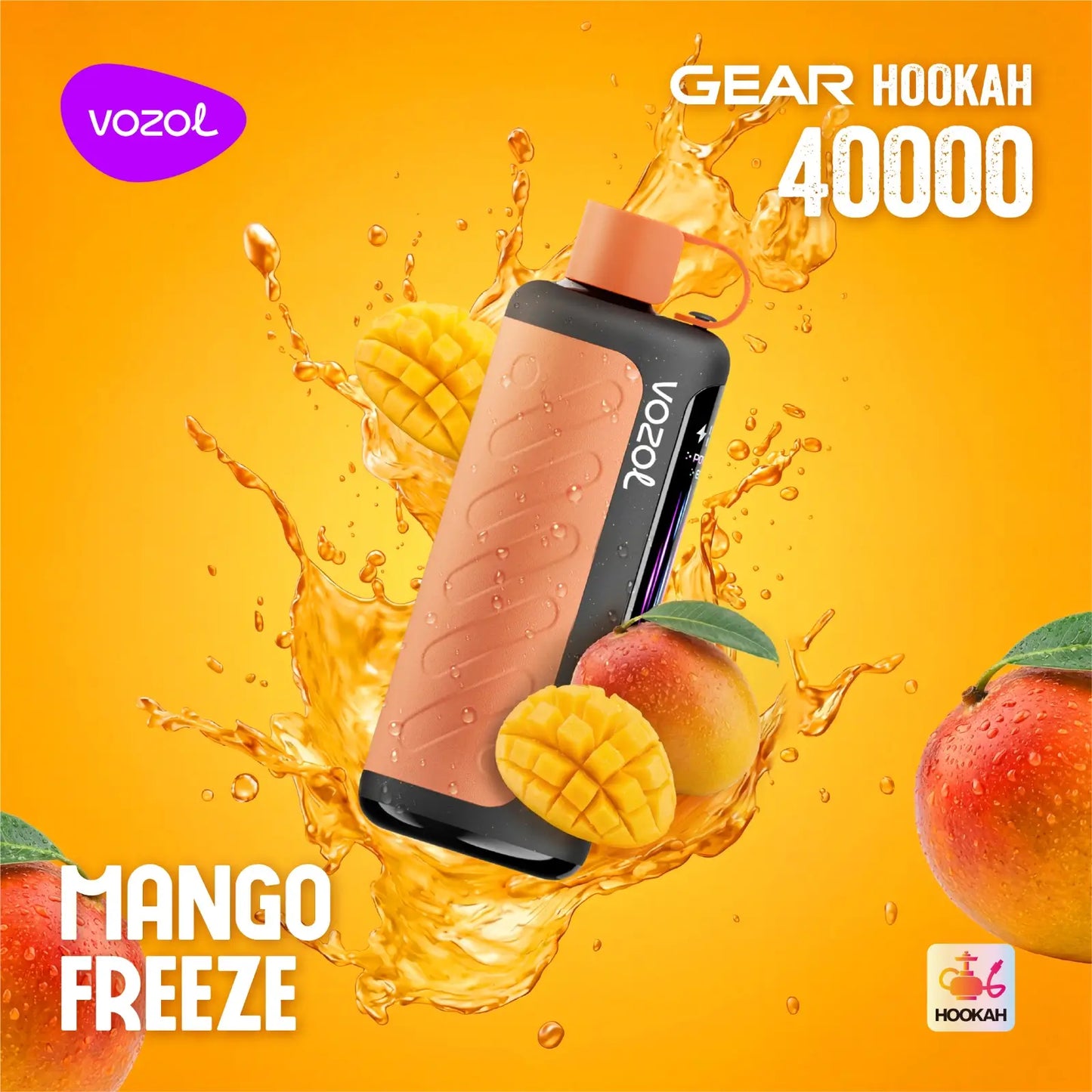 Vozol Gear Hookah Mango Freeze 40000 puffs disposable vape Mango flavours