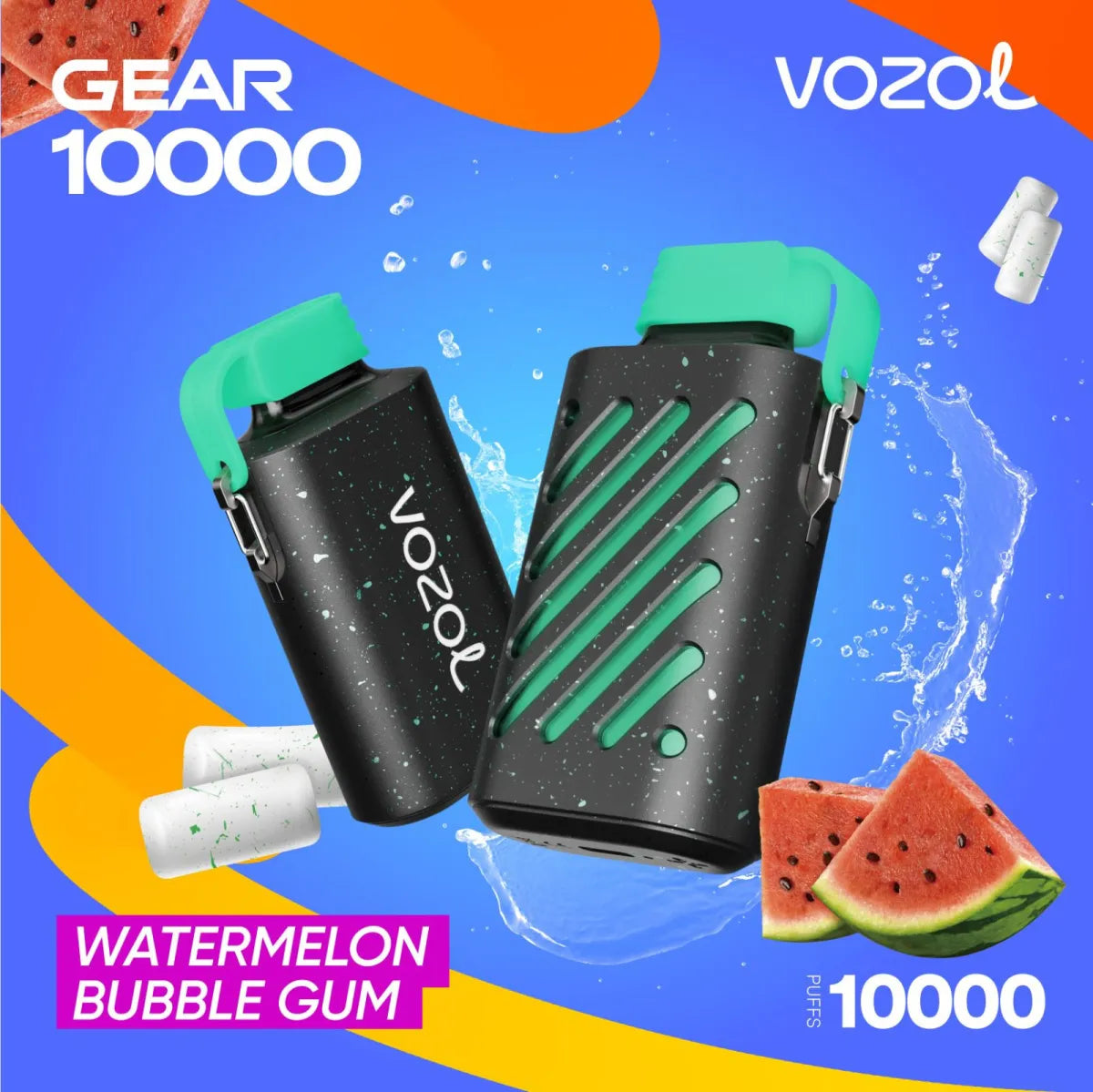 Vozol Gear Watermelon Bubble Gum 10000 puffs disposable vape with watermelon flavor UAE
