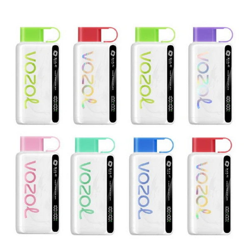 Vozol Star 12000 Puffs – disposable vape lineup with assorted colors and flavors