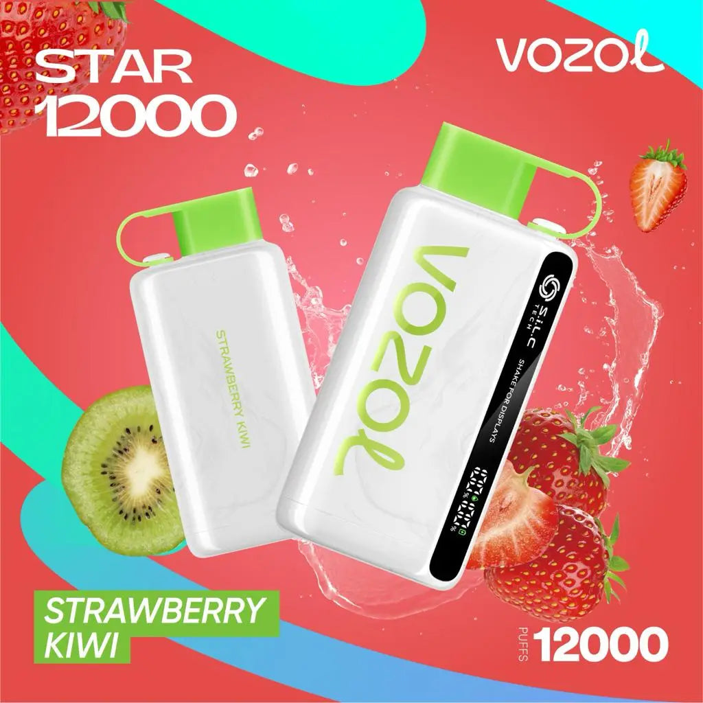 Vozol Star 12000 Strawberry Kiwi – disposable vape with strawberry kiwi flavor