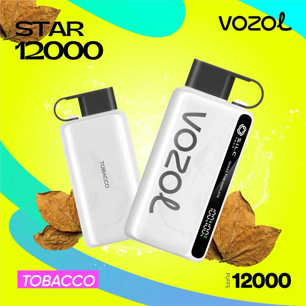 Vozol Star 12000 Tobacco – disposable vape with classic tobacco flavor