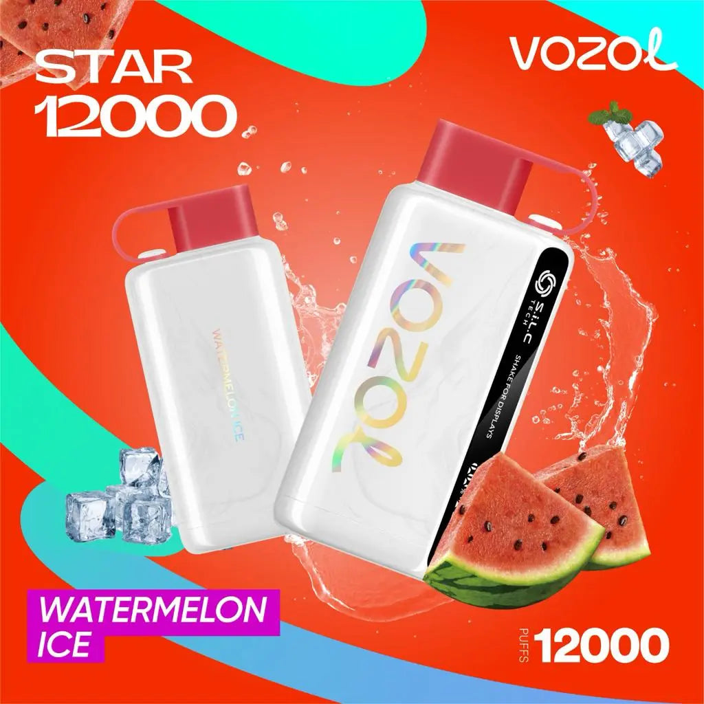 Vozol Star 12000 Watermelon Ice – disposable vape with watermelon ice flavor