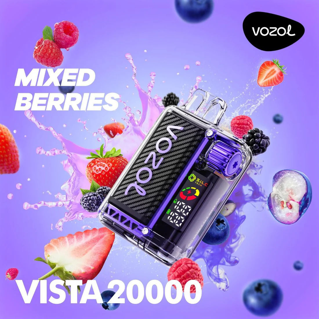 Vozol Vista 20000 Mixed Berries – disposable vape with mixed berries flavor