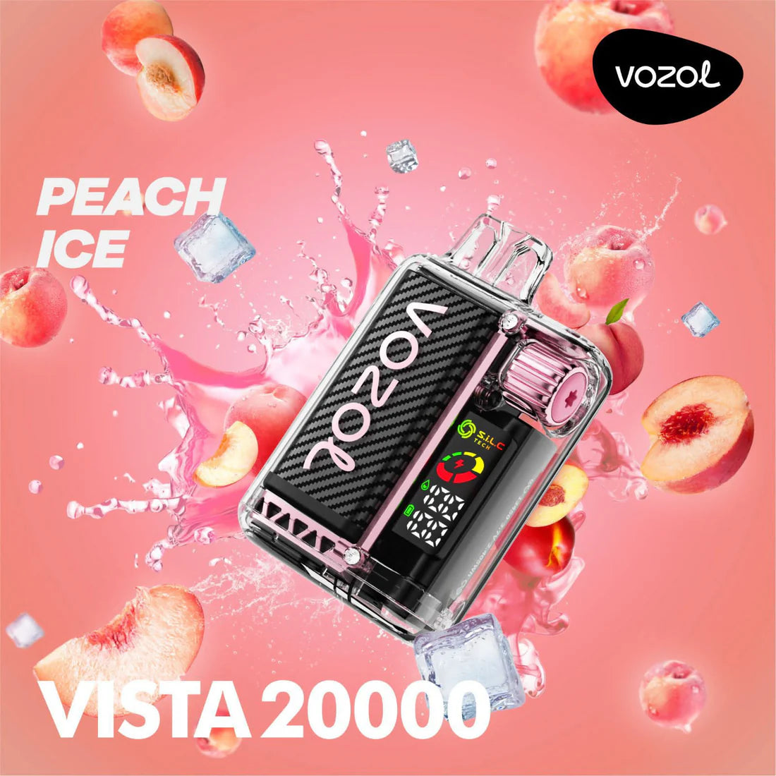 Vozol Vista 20000 Peach Ice – disposable vape with peach ice flavor
