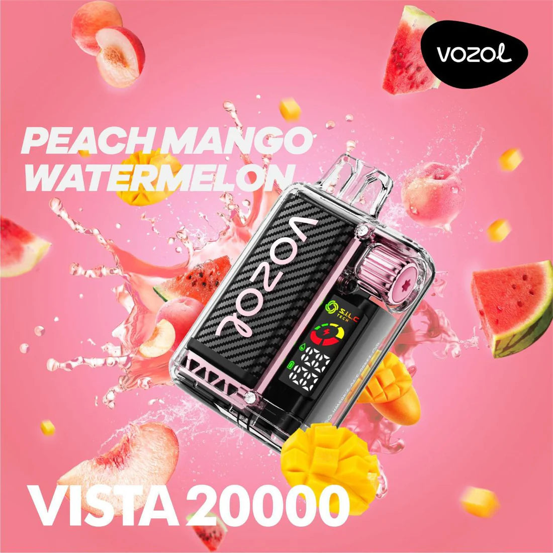 Vozol Vista 20000 Peach Mango Watermelon – disposable vape with peach mango watermelon flavor