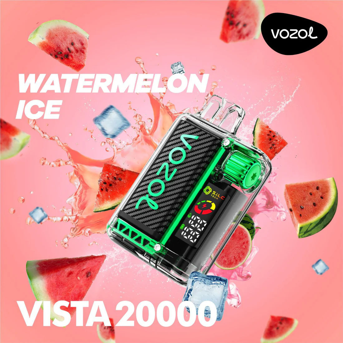 Vozol Vista 20000 Watermelon Ice – disposable vape with watermelon ice flavor