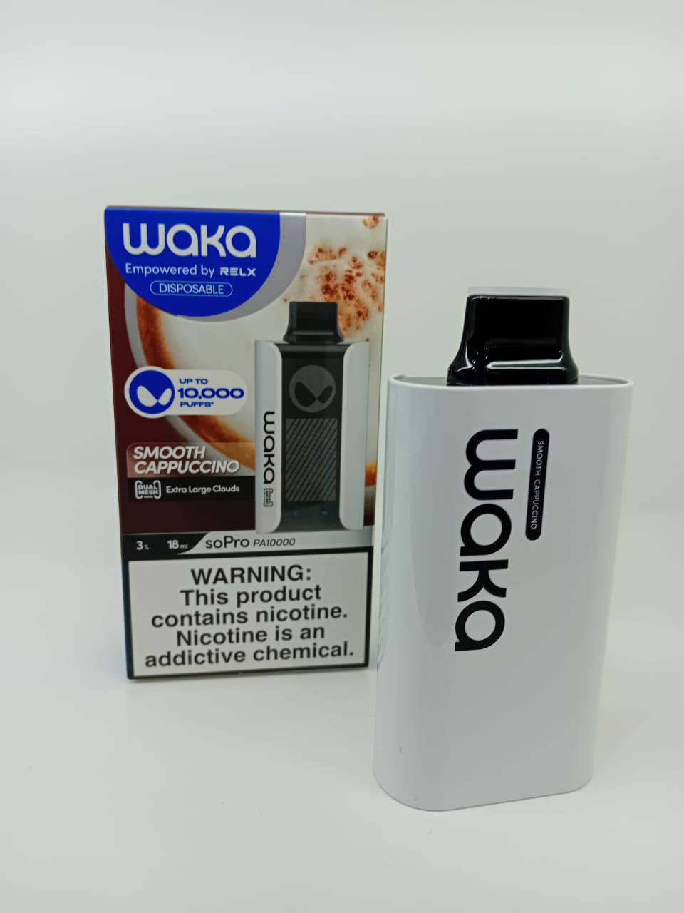 WAKA Smooth Cappuccino disposable vape 10000 puffs with box