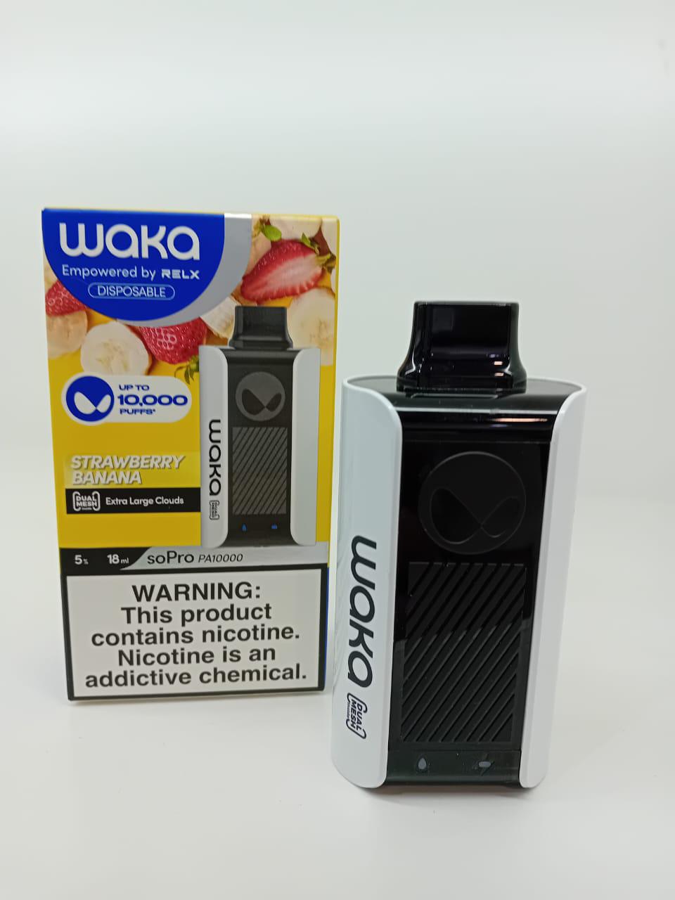 WAKA Strawberry Banana disposable vape 10000 puffs with box device 2