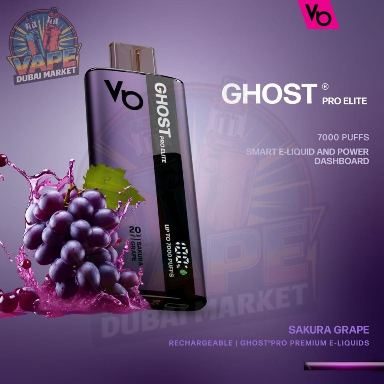 Ghost Pro Elite 7000 Puffs Disposable Vape in Dubai, UAE