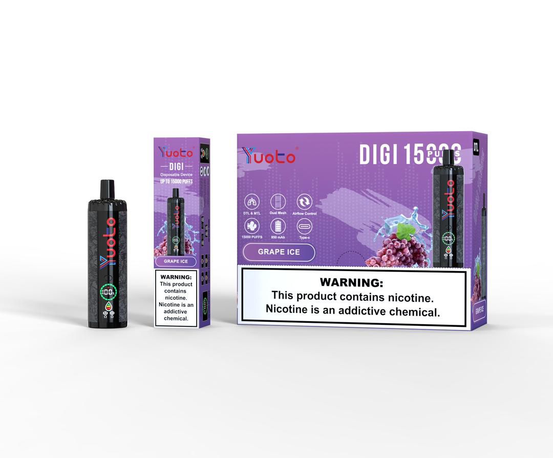 Yuoto Digi Grape Ice – disposable vape 15000 puffs with grape ice flavor