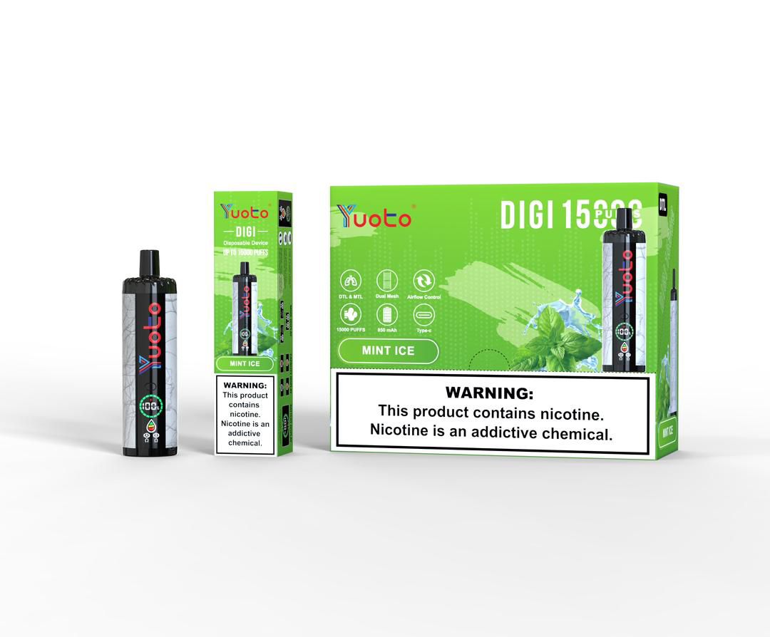 Yuoto Digi Mint Ice – disposable vape 15000 puffs with mint ice flavor