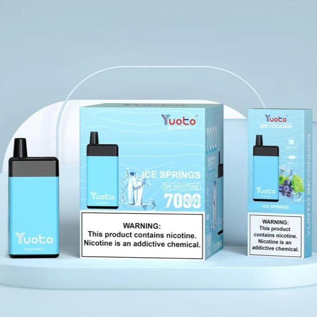 Yuoto Ice Springs disposable vape 7000 puffs with ice springs flavor and 5% nicotine
