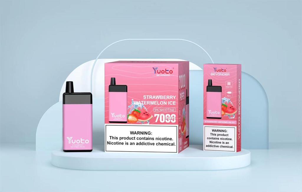 Yuoto Strawberry Watermelon Ice disposable vape 7000 puffs with strawberry watermelon flavor