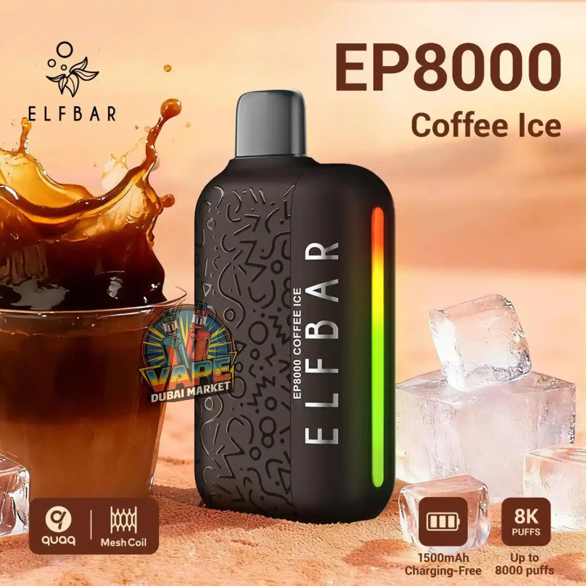 ELF Bar EP8000 Puffs Disposable Vape in Dubai