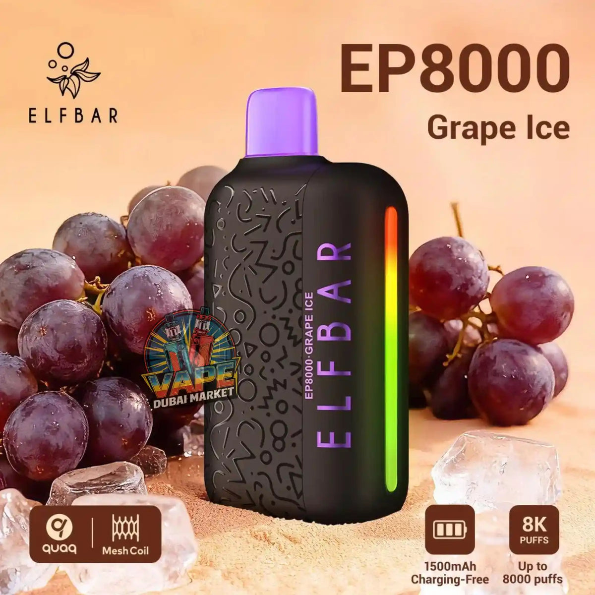 ELF Bar EP8000 Puffs Disposable Vape in Dubai
