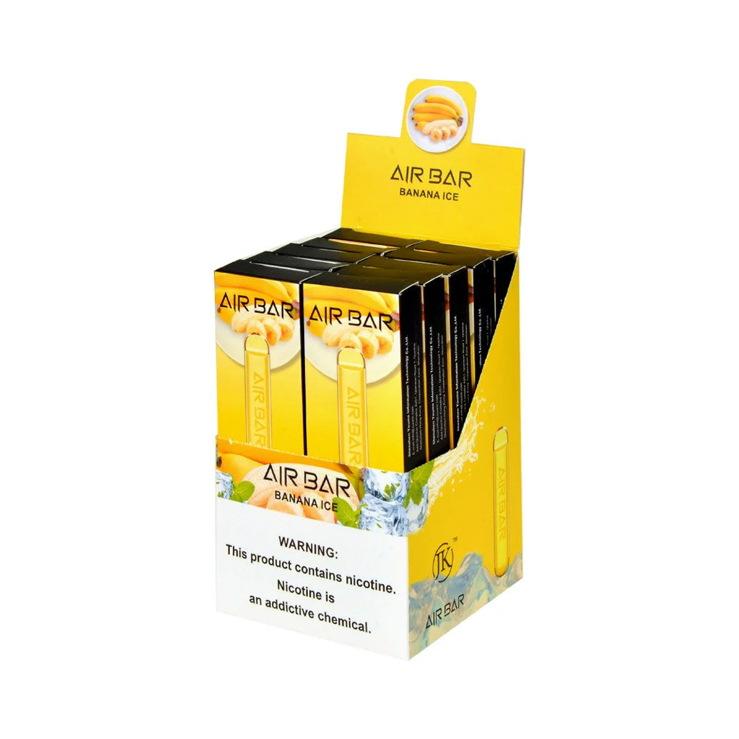 Air Bar Disposable Vape Banana Ice flavor display pack in UAE