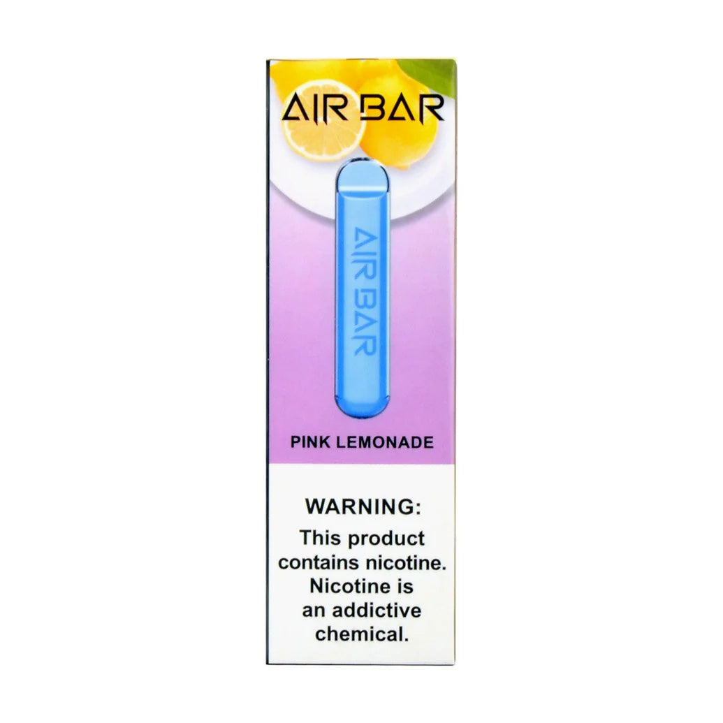 Air Bar Disposable Vape Pink Lemonade flavor box in UAE