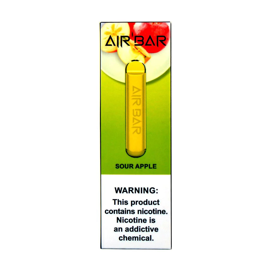 Air Bar Disposable Vape Sour Apple flavor packaging in UAE