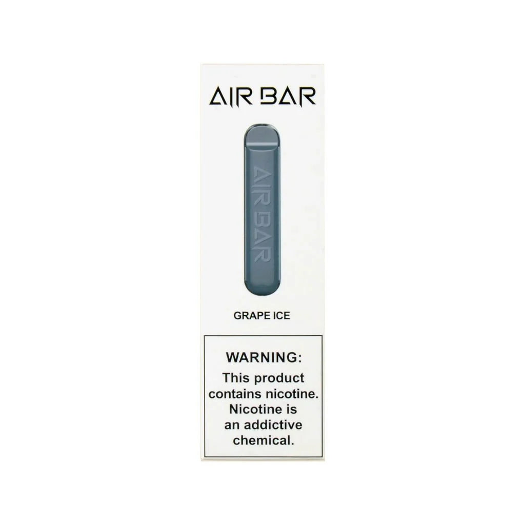 Air Bar Grape Ice disposable vape flavor packaging in UAE