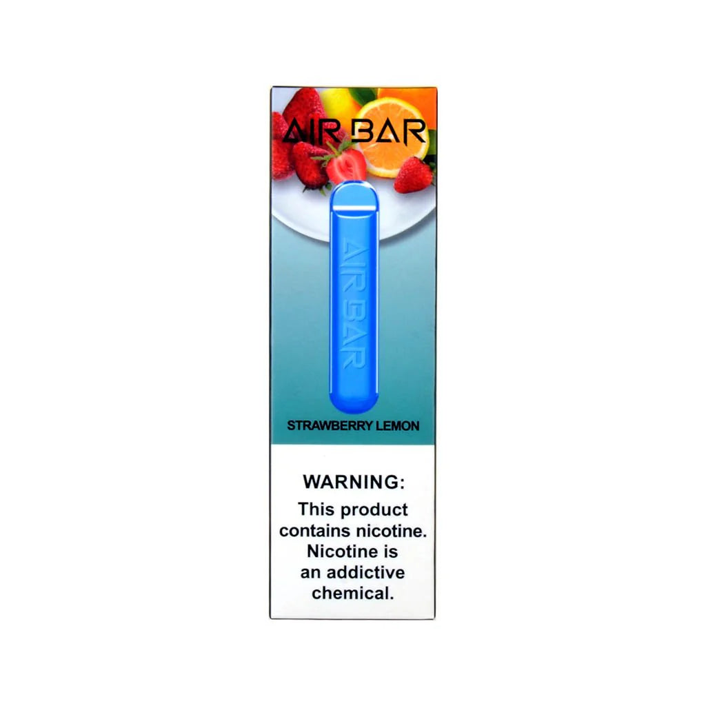 Air Bar Strawberry Lemon disposable vape flavor packaging in UAE